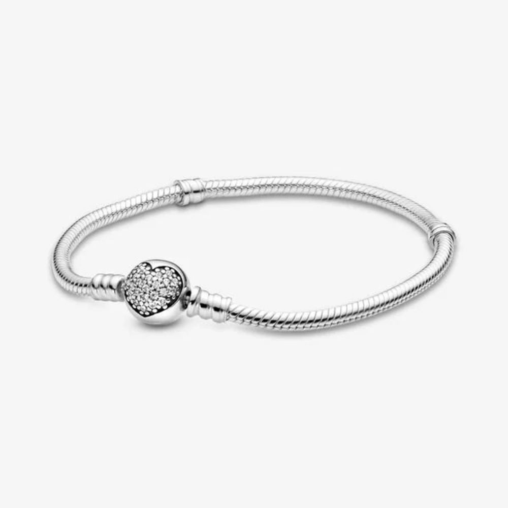 Pandora Moments Sparkling Heart Charm Bracelet
